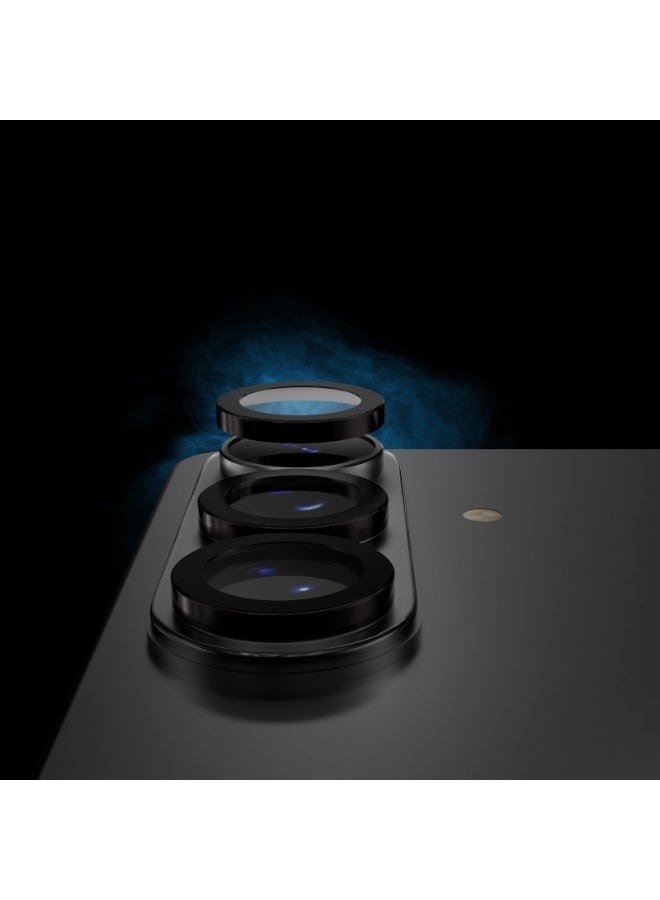 LEVELO LucentTrio Camera Lens Protector for S26 with 0.33mm High Aluminum Glass, 9H Hardness, Scratch Resistant, Oleophobic Coating, Anti-Reflective, 99% Light Transmittance – Black - Image 2